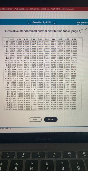Given a normal distribution with =100 and =10,