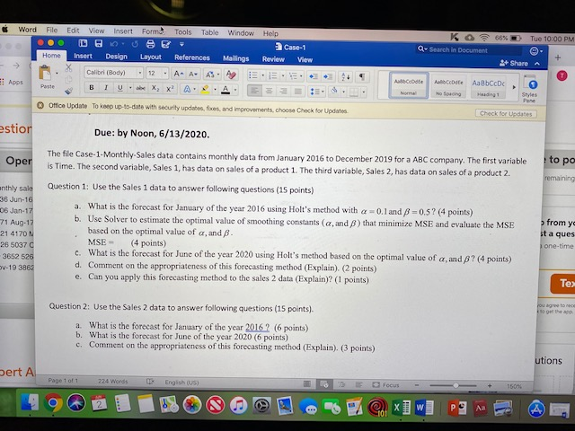Excel File Edit View Insert Format Tools Data