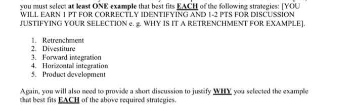 you must select at least ONE example that best