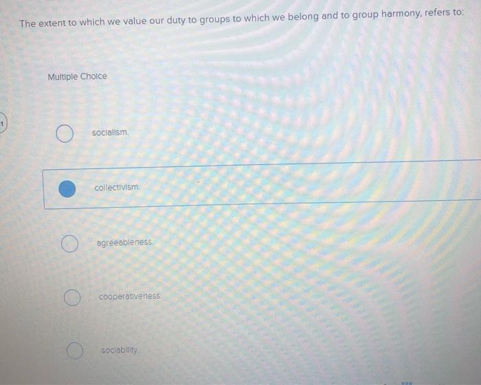The extent to which we value our duty to groups