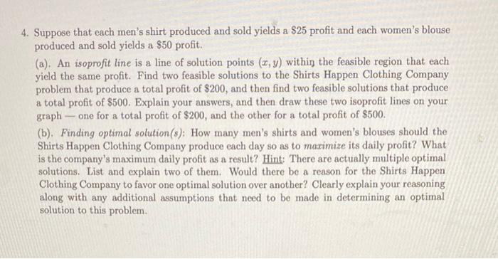 "Shirts Happen": An application in resource