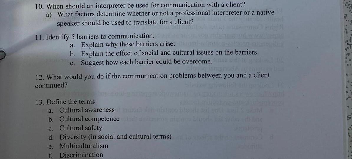 10. When should an interpreter be used for