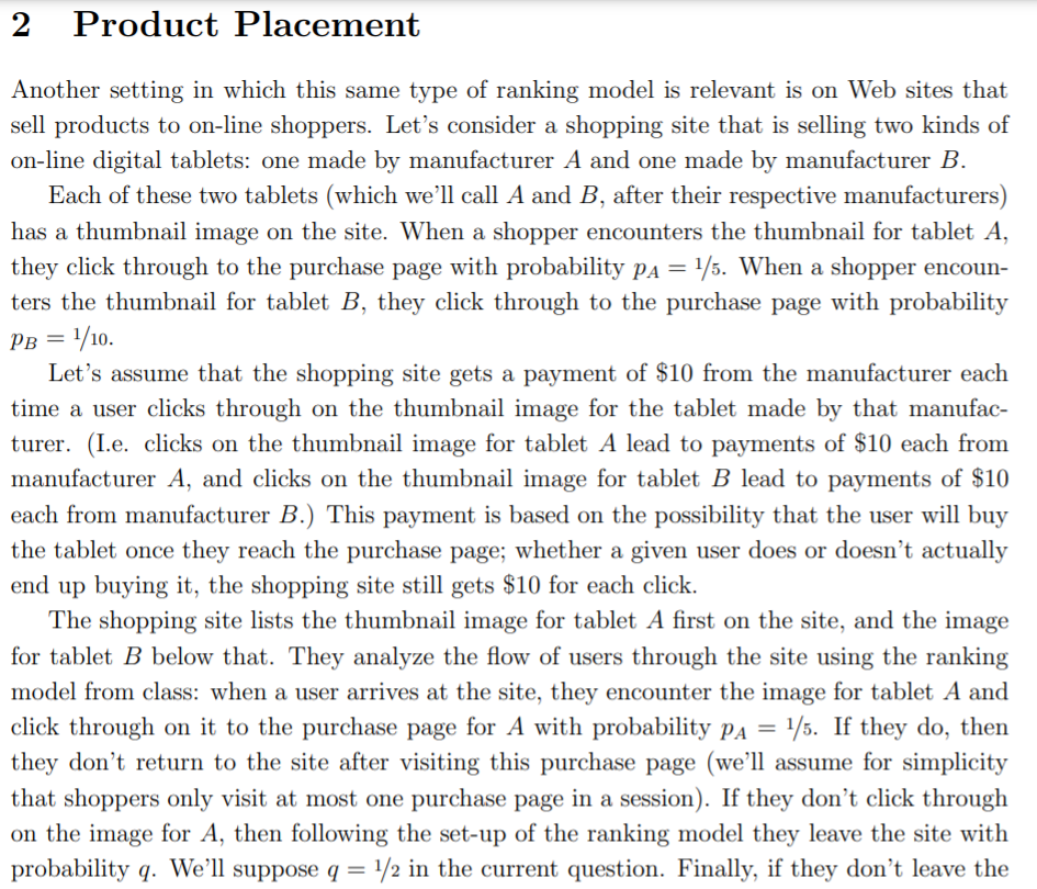 2 Product Placement Another setting in which this