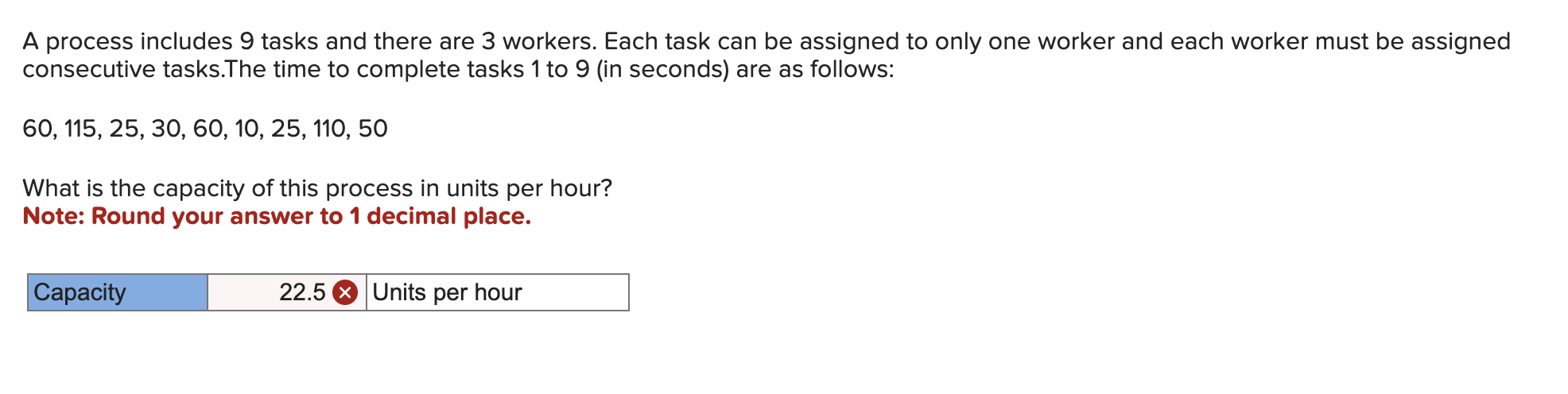 A process includes 9 tasks and there are 3