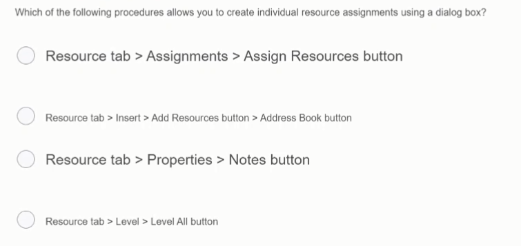 answer to the question based on Microsoft project
