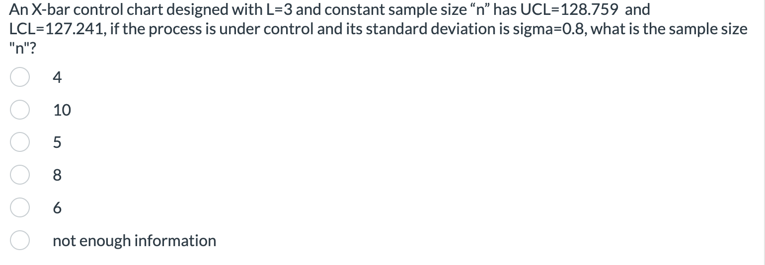 An X-bar control chart designed with L=3 and
