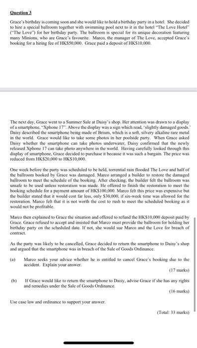 Answer ALL THREE questions. Each question carries