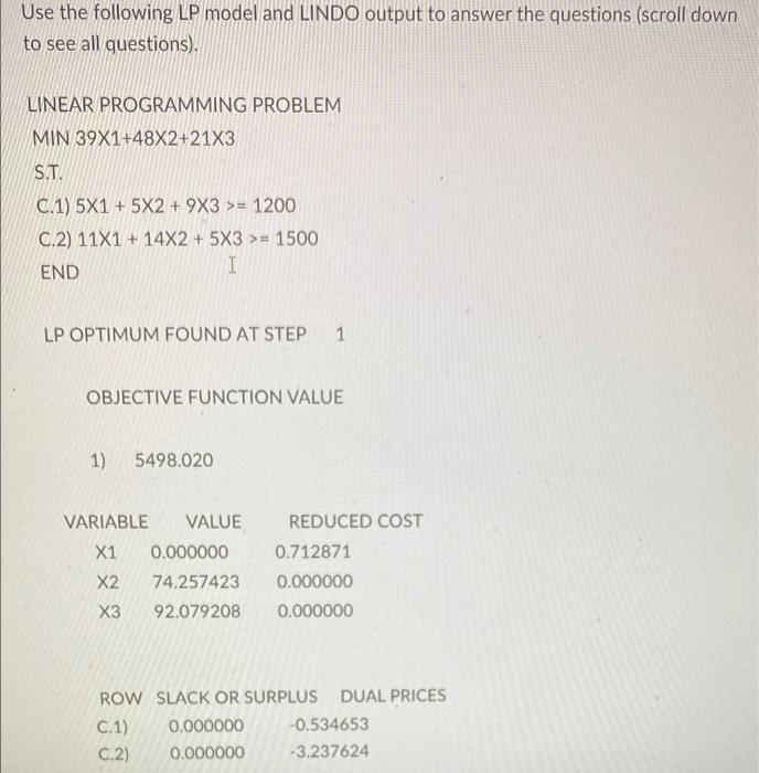Solve LP model 1) 51+52+93>=1200 NO. ITERATIONS