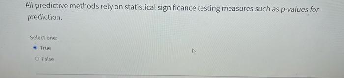 data analytics All predictive methods rely on