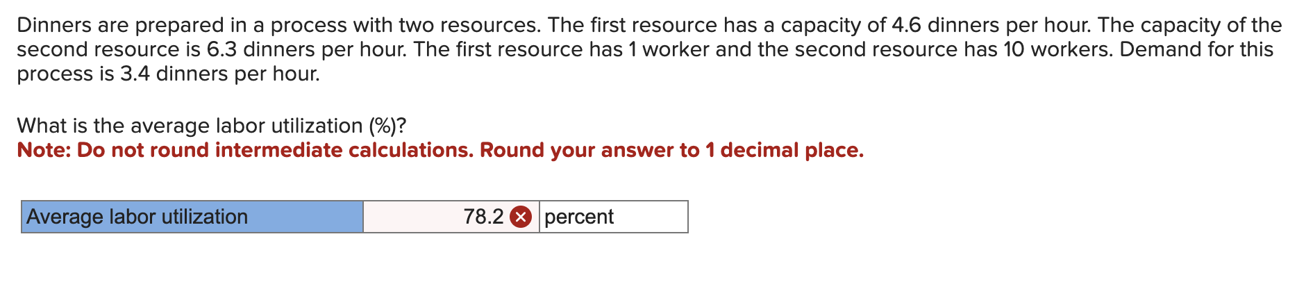 Dinners are prepared in a process with two