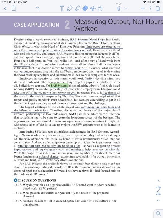 T#6:06 321 57% CASE APPLICATION 2 Measuring