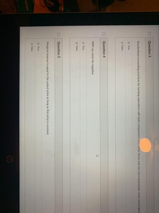 D Question 3 Standardized accounting practices