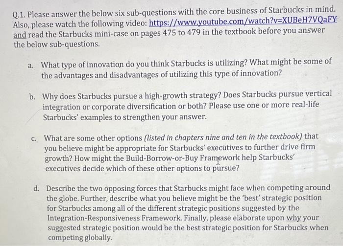 Q.1. Please answer the below six sub-questions