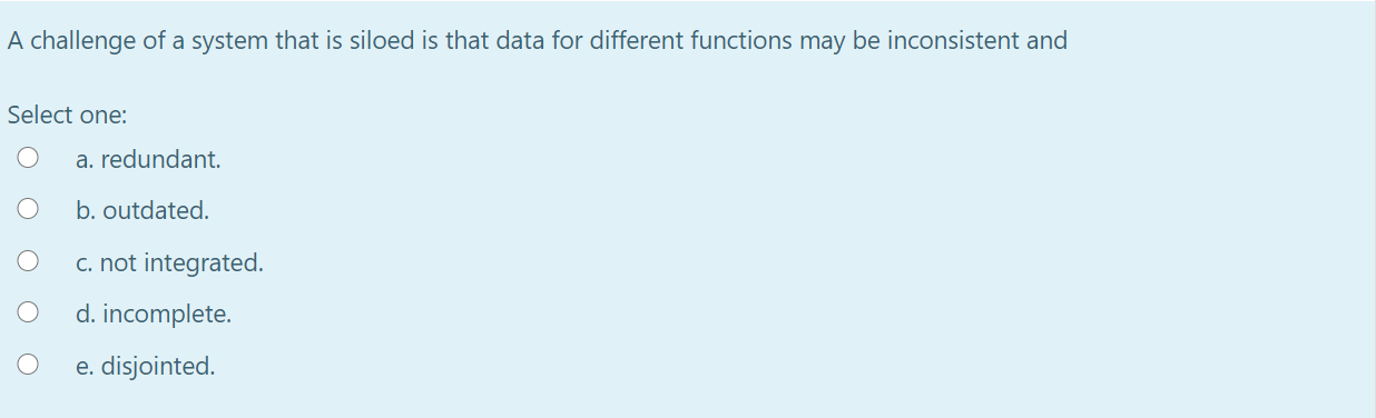 A challenge of a system that is siloed is that