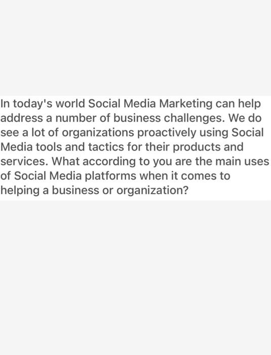 In today's world Social Media Marketing can help