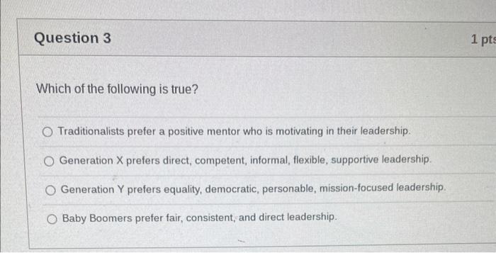 Which of the following is true? Traditionalists