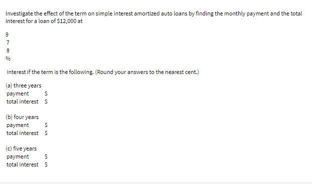 Investigate the effect of the term on simple