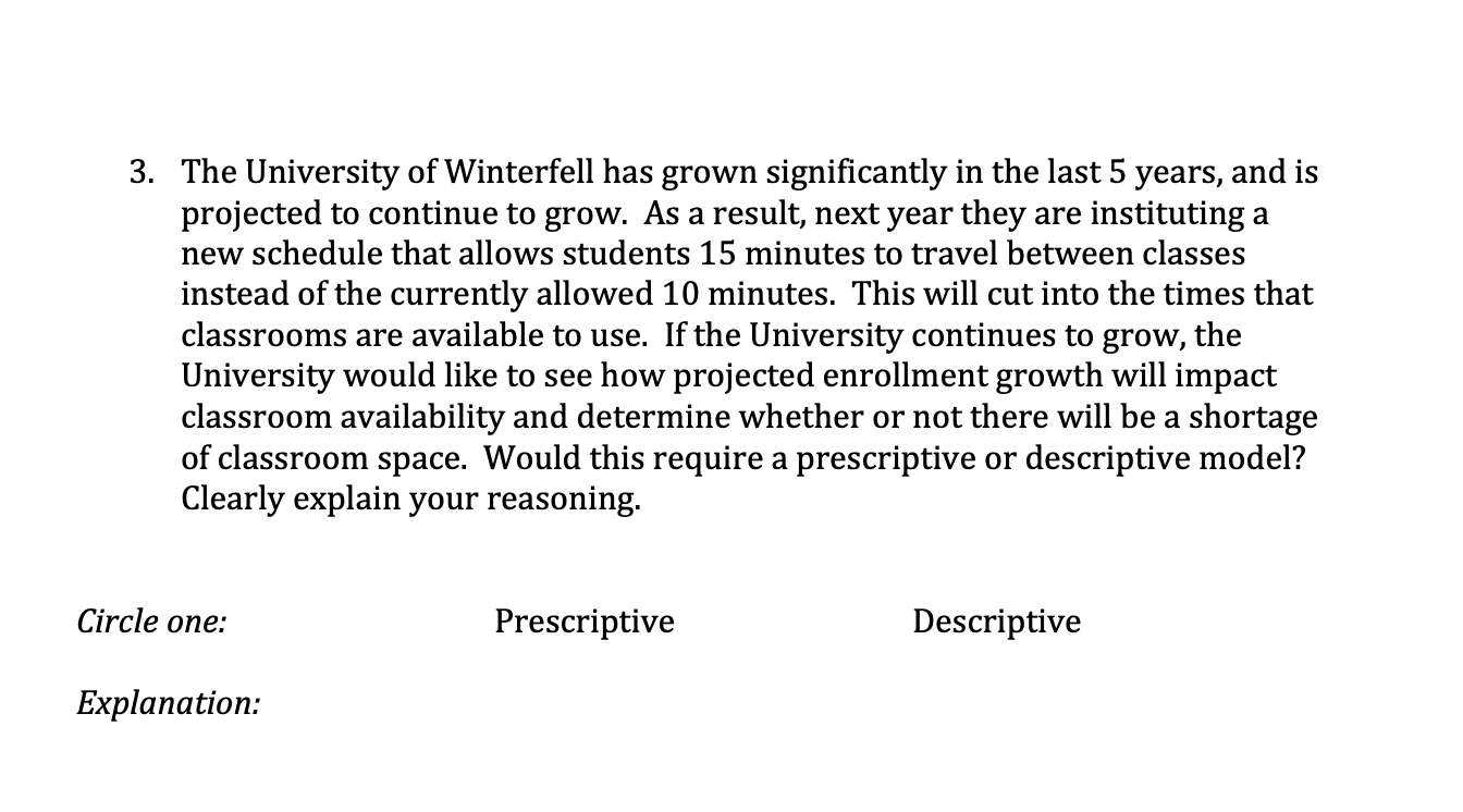 3. The University of Winterfell has grown
