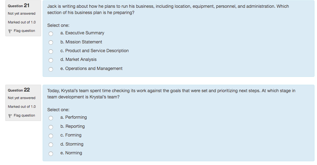 Question 21 Jack is writing about how he plans to