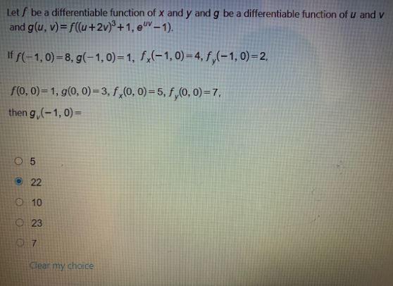 Let S be a differentiable function of x and y and