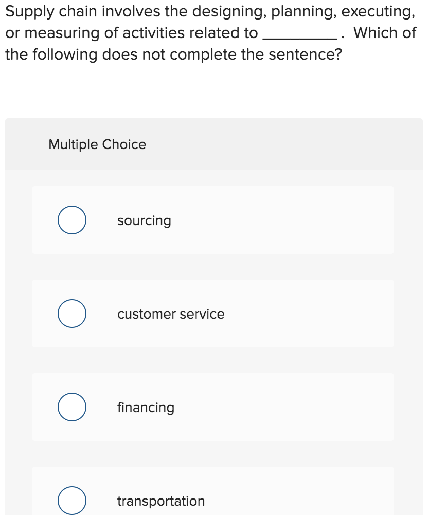 Supply chain involves the designing, planning,