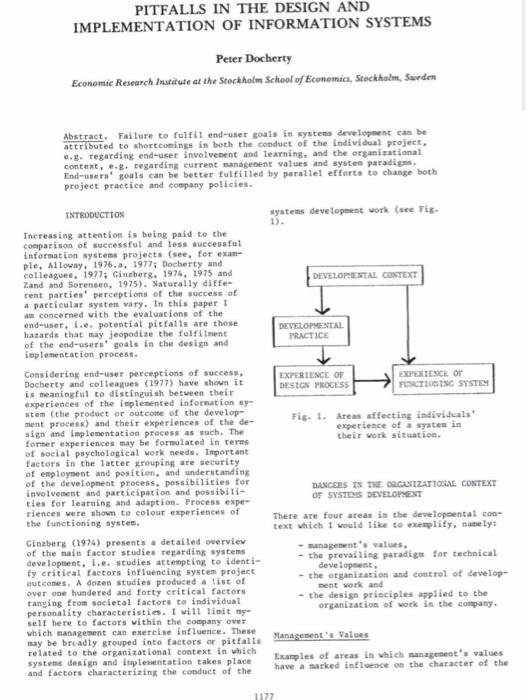 PITFALLS IN THE DESIGN AND IMPLEMENTATION OF