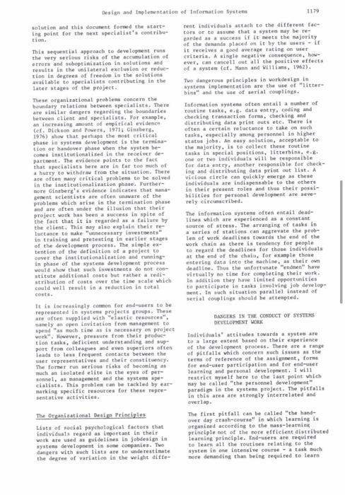 PITFALLS IN THE DESIGN AND IMPLEMENTATION OF