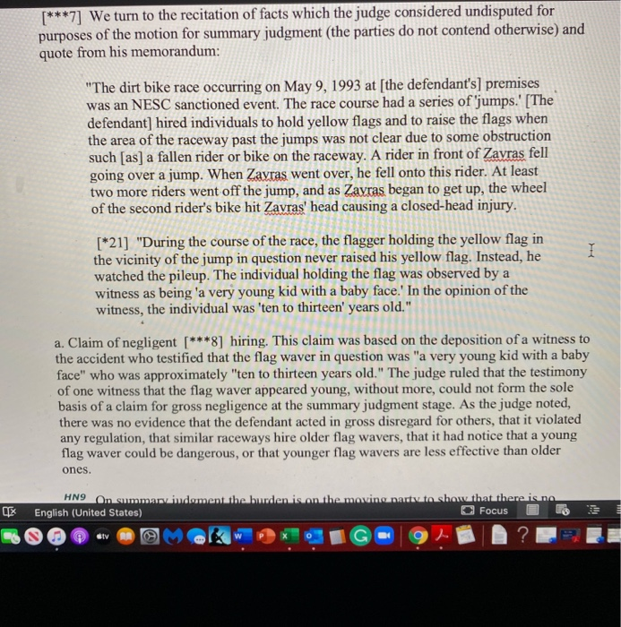 1. Prepare a case summary: Enumerate the key