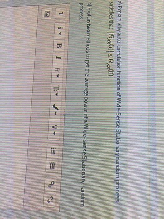 a) Explain why auto-correlation function of