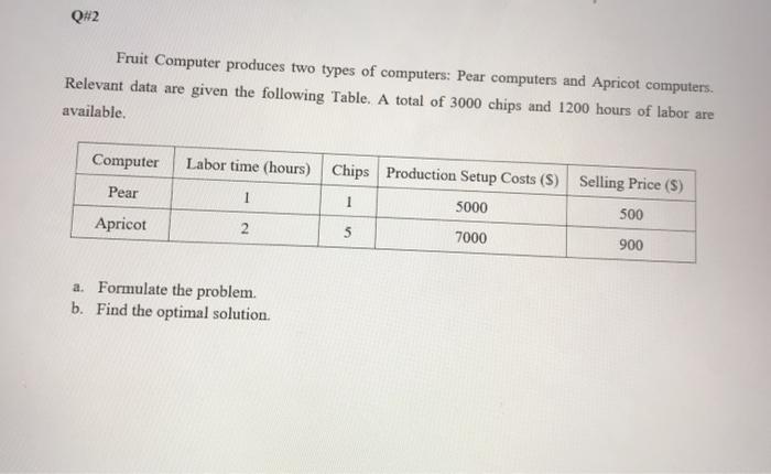 Please do it Quickly less than 35 min Q#2 Fruit