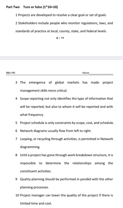 346 Chapter 9. Project Scheduling 9.6 Consider