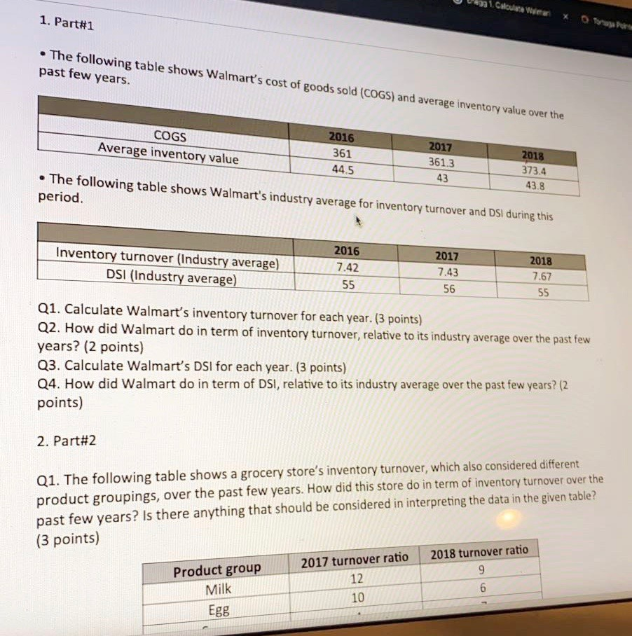 QUESTION 1 ALREADY ANSWERED JUST NEED PART 2 and