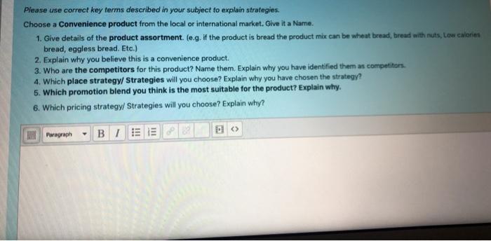 Please use correct key terms described in your