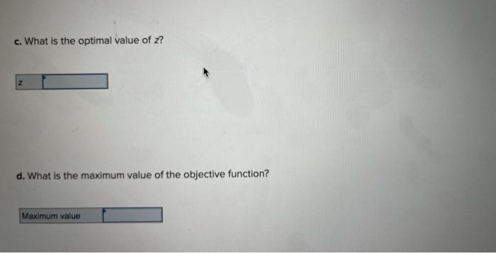 Find the optimal solution for the following