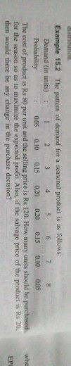 distribution 2 Example 15.2 The pattern of demand