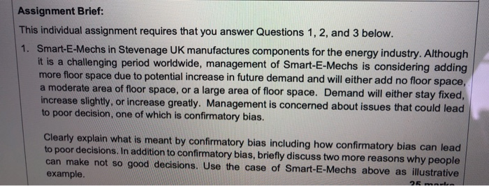 Assignment Brief: This individual assignment