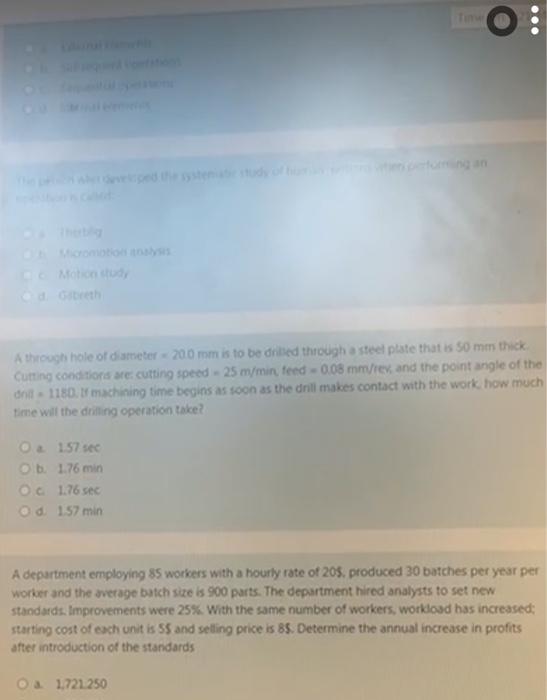 Tim O d. Gibreth A through hole of diameter 20.0