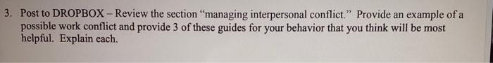 3. Post to DROPBOX - Review the section "managing