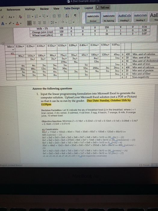 need question 1 and 2. all info is given. please