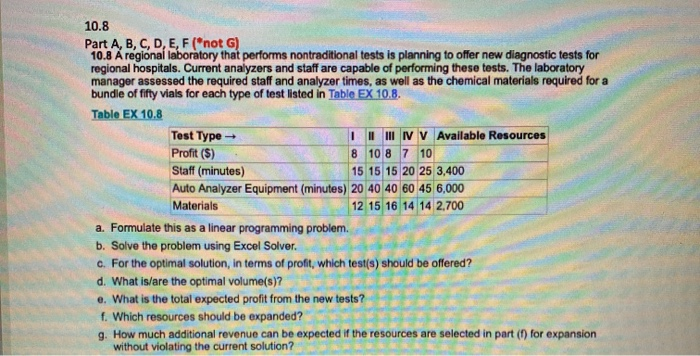 10.8 Part A, B, C, D, E, F (*not G) 10.8 A