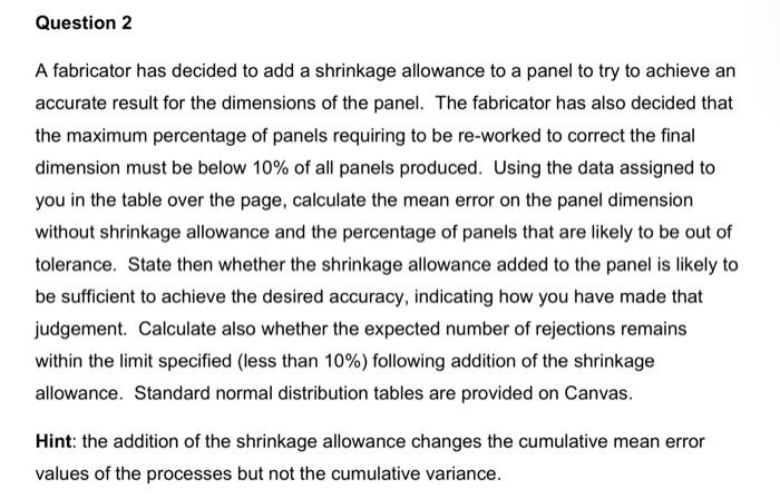 Could you use data from column A Question 2 A