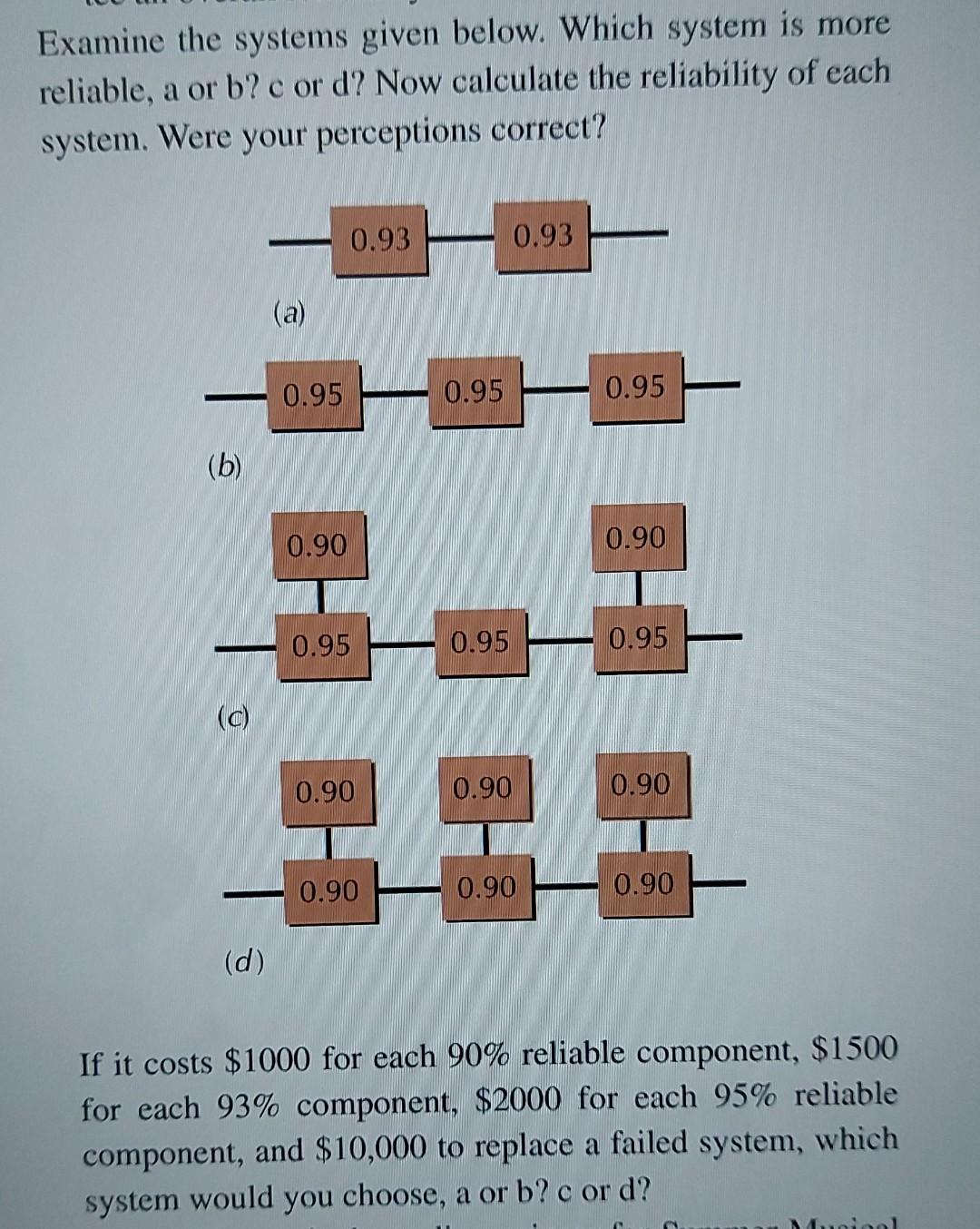 Examine the systems given below. Which system is