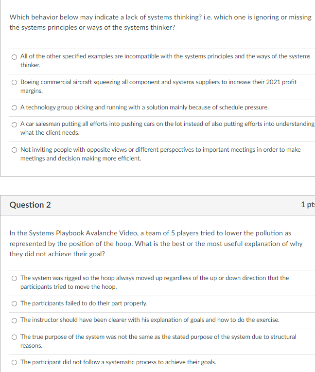 Which behavior below may indicate a lack of