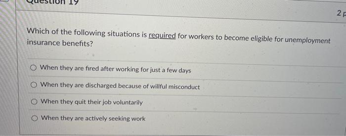 N 27 Which of the following situations is