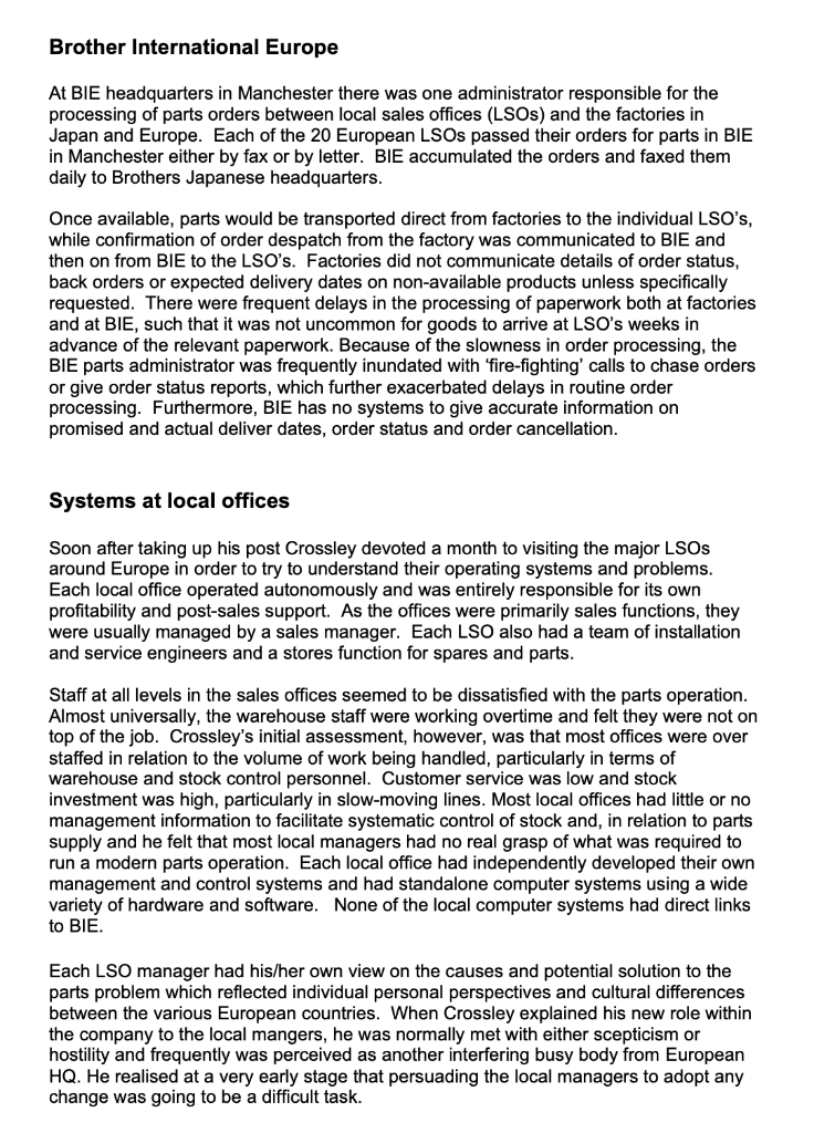 Brother International European distribution