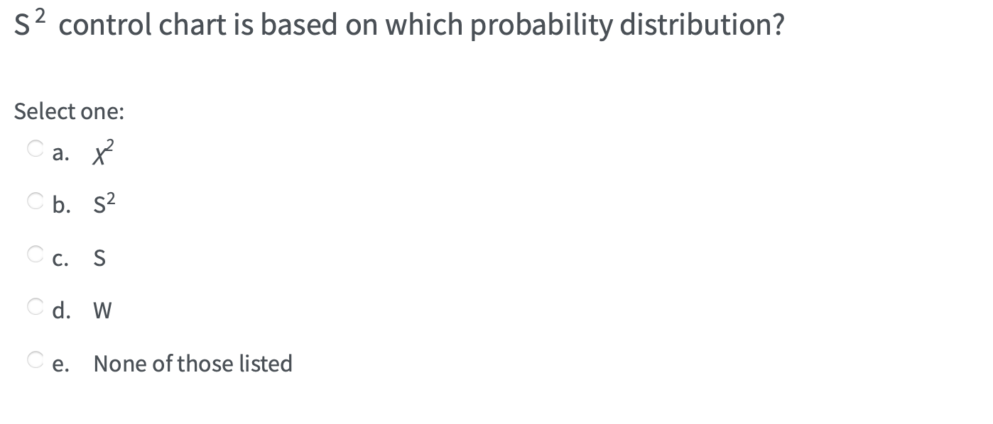 sa control chart is based on which probability
