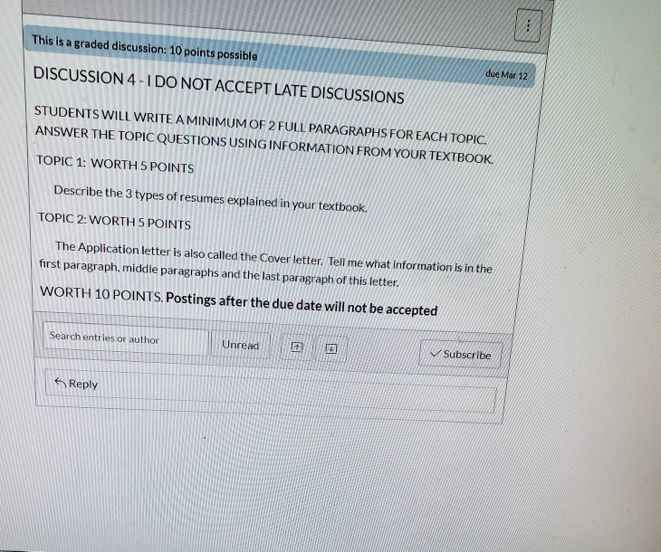 help please. This is a graded discussion: 10