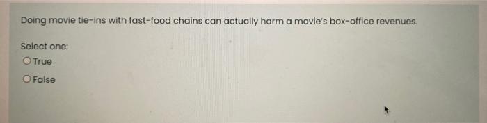 Doing movie tie-ins with fast-food chains can