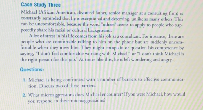 Case Study Three Michael (African American,