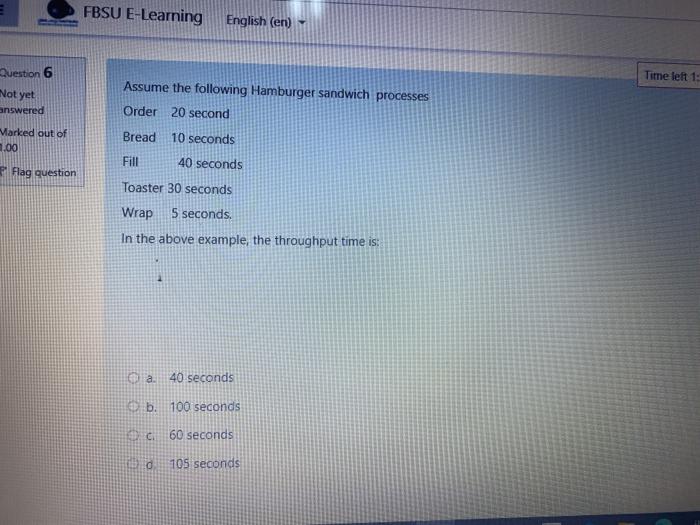 FBSU E-Learning English (en) Question 6 Time left